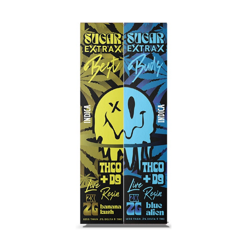 Extrax Bestest Budz Live Resin THC-O D9 Disposables Banana Kush 2g