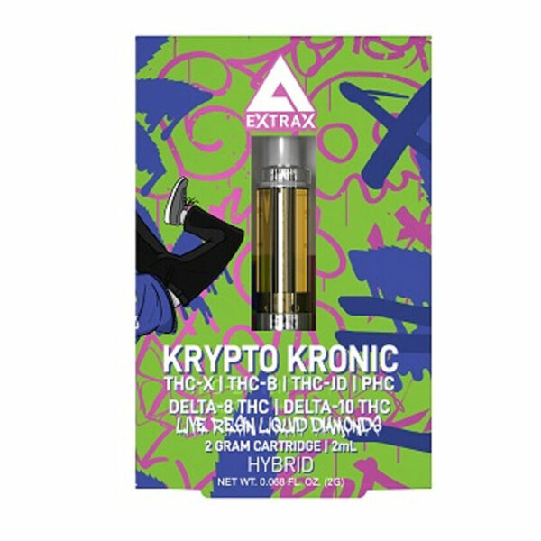 Extrax THC-X THC-B PHC Vape Cartridge Krypto Kronic 2g