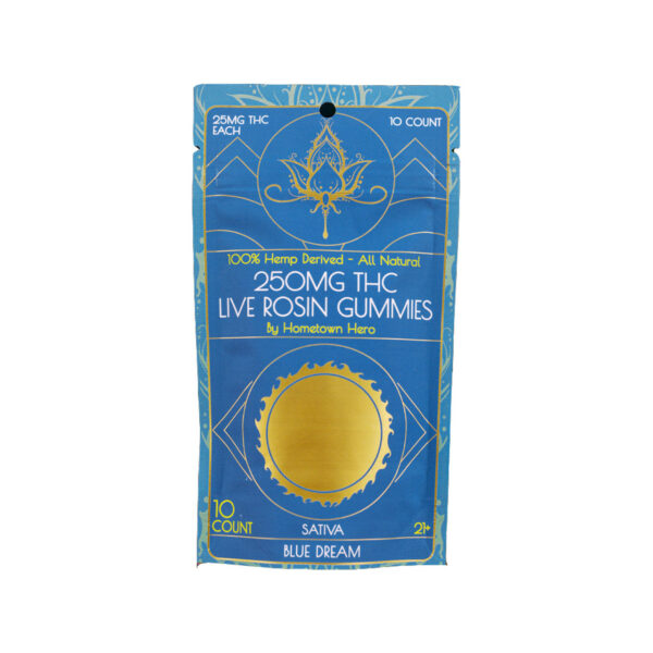 Hometown Hero Delta 9 Live Rosin Gummies Blue Dream 10ct