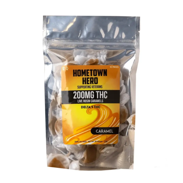 Hometown Hero Live Rosin Delta 9 Caramels 200mg