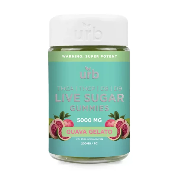 Urb Live Sugar Gummies 5000mg - Guava Gelato