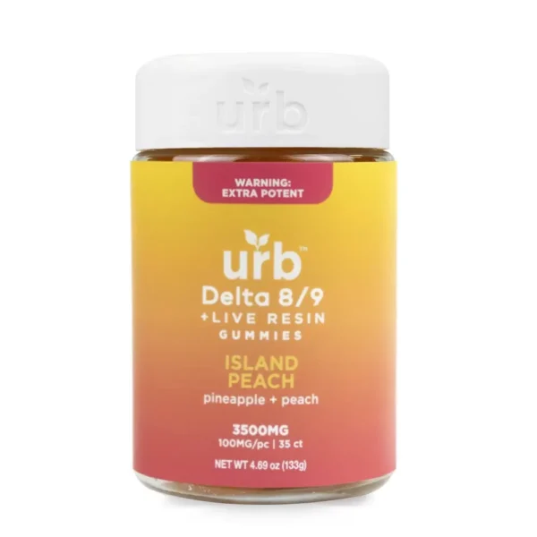 Urb D8/D9 THC Gummies 3500mg – Island Peach