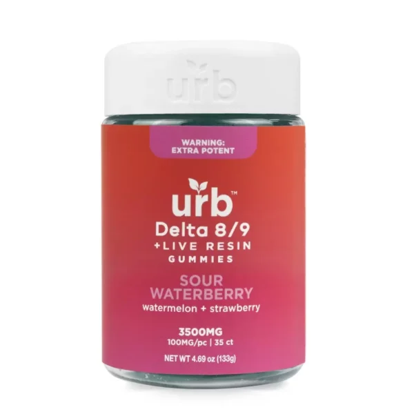 Urb D8/D9 THC Gummies 3500MG – Sour Waterberry