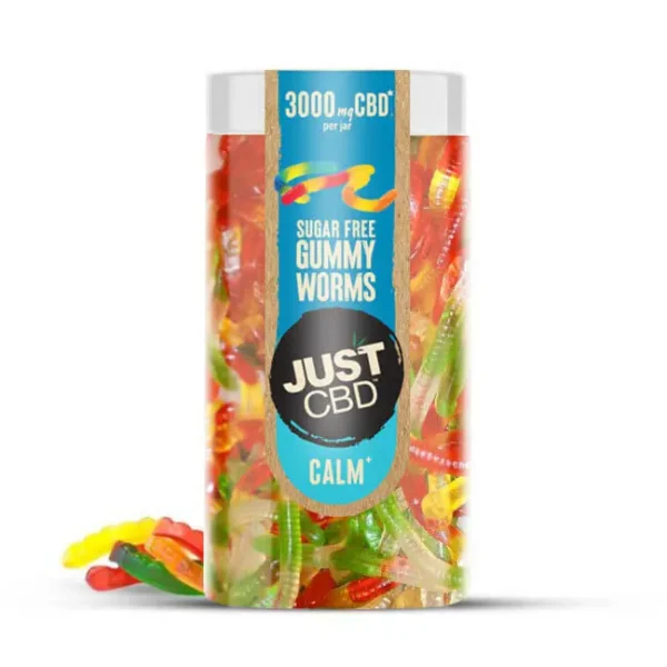 JustCBD Sugar Free CBD Gummies 3000mg - Gummy Worms