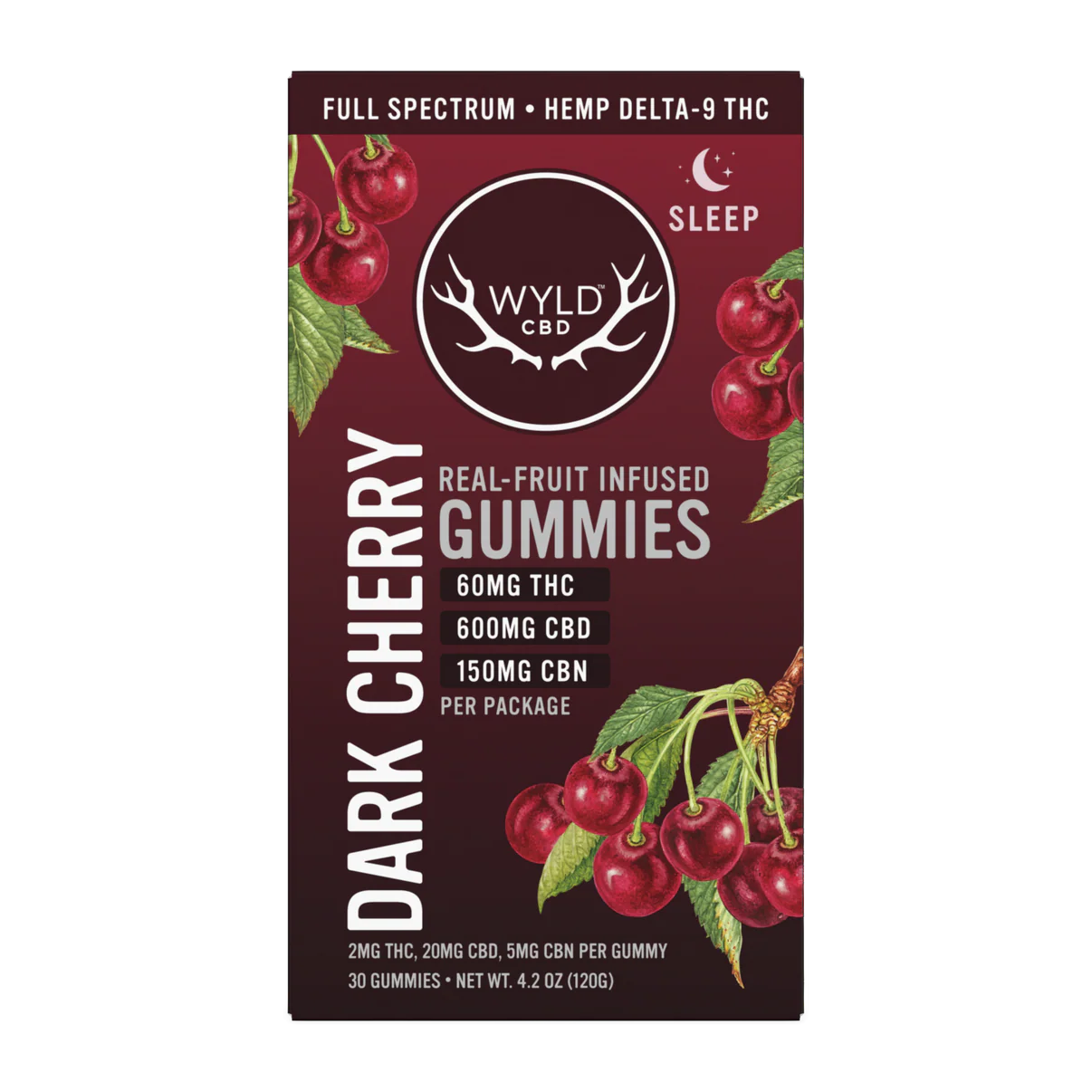 Dark Cherry CBD CBN THC Gummies – Sleep